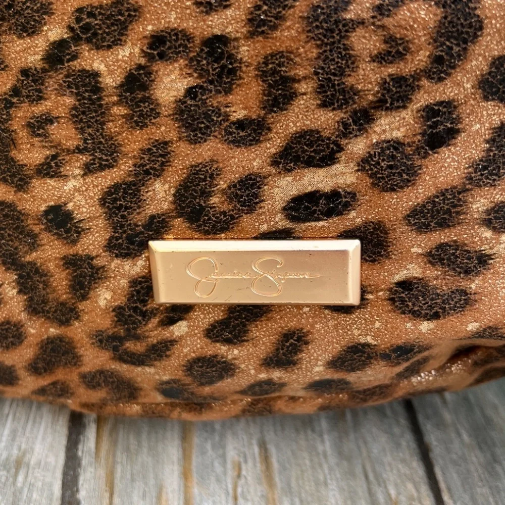 Jessica Simpson Leopard Print Hobo Bag in Brown and Black